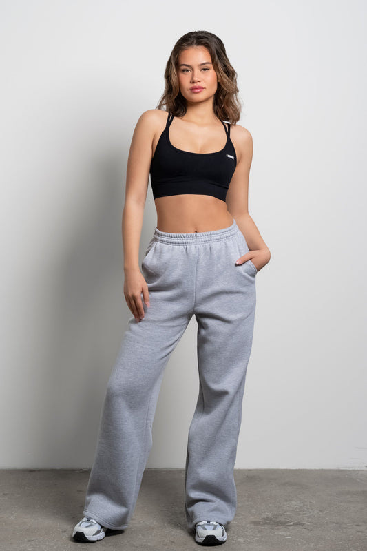 Grey Straight Fit sweatpants - for dame - Famme - Sweatpants