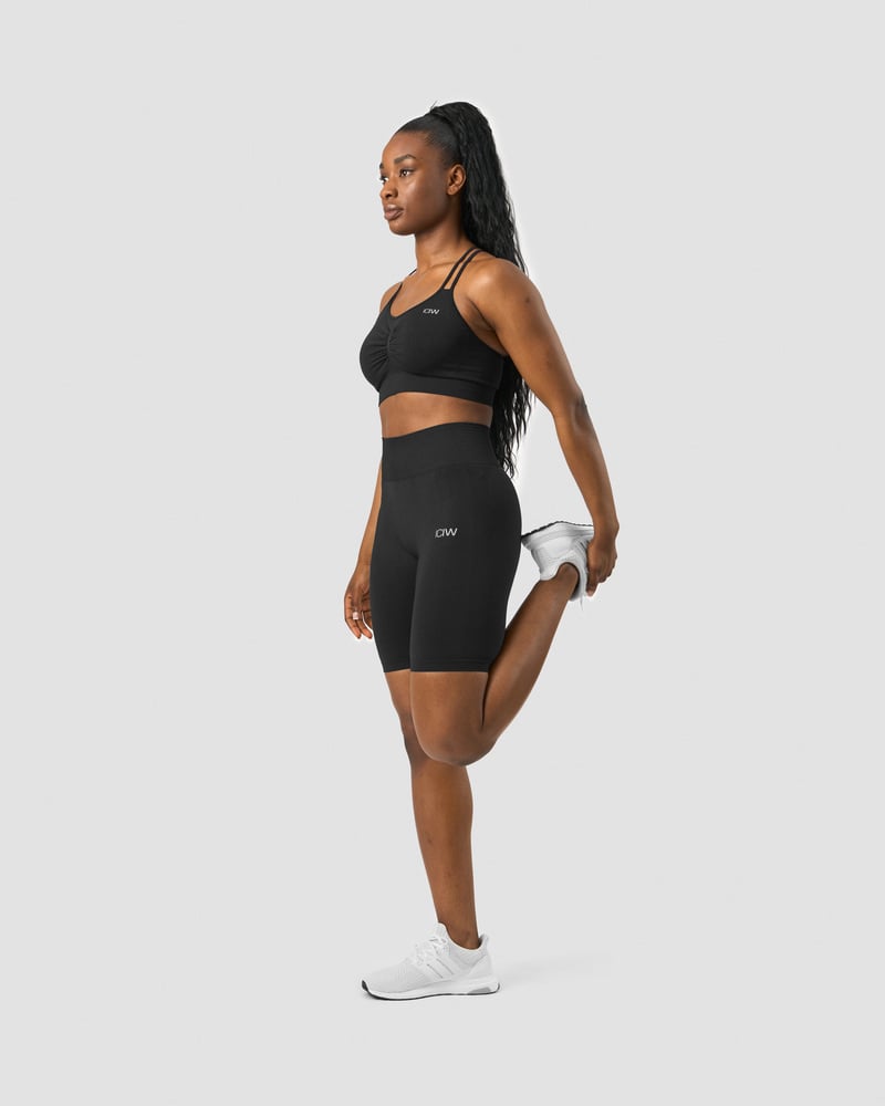 define seamless biker shorts wmn black