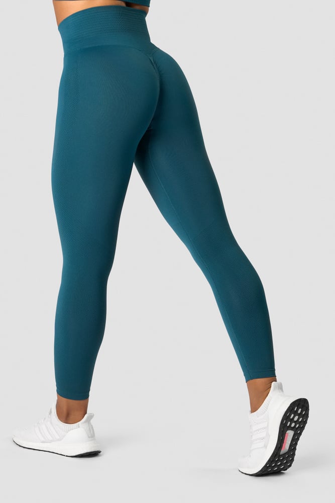 define seamless scrunch tights dk teal