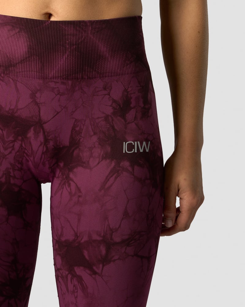 define seamless tie dye tights burgundy