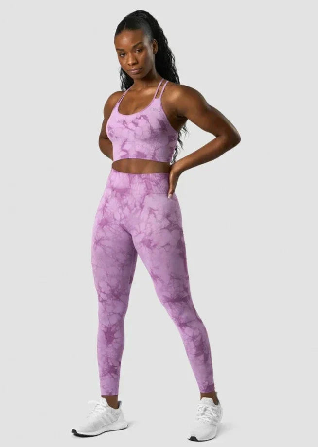 Define Seamless Tie Dye Tights - Lavender - for kvinde - ICANIWILL - Tights