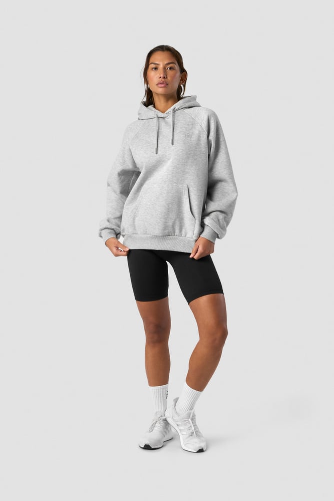 everyday hoodie wmn light grey melange