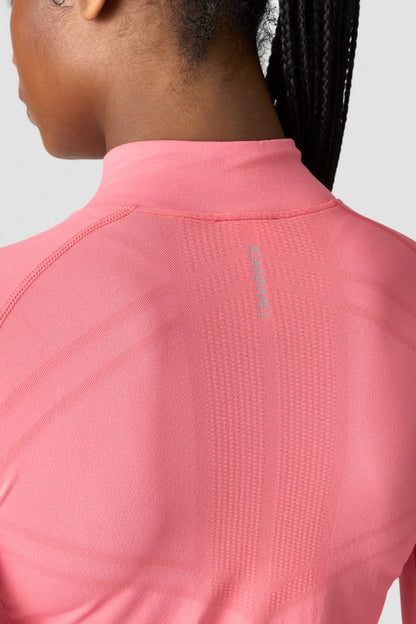 everyday seamless 1/4 zip wmn rose