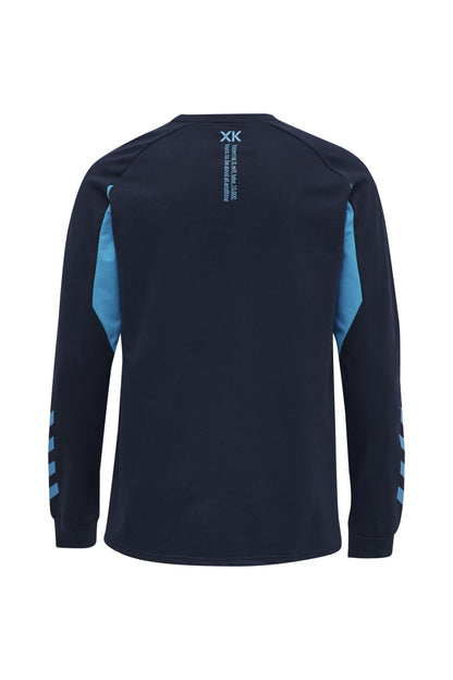 HUMMEL - Hmlaction Cotton Sweatshirt - Black Iris/atomic Blue