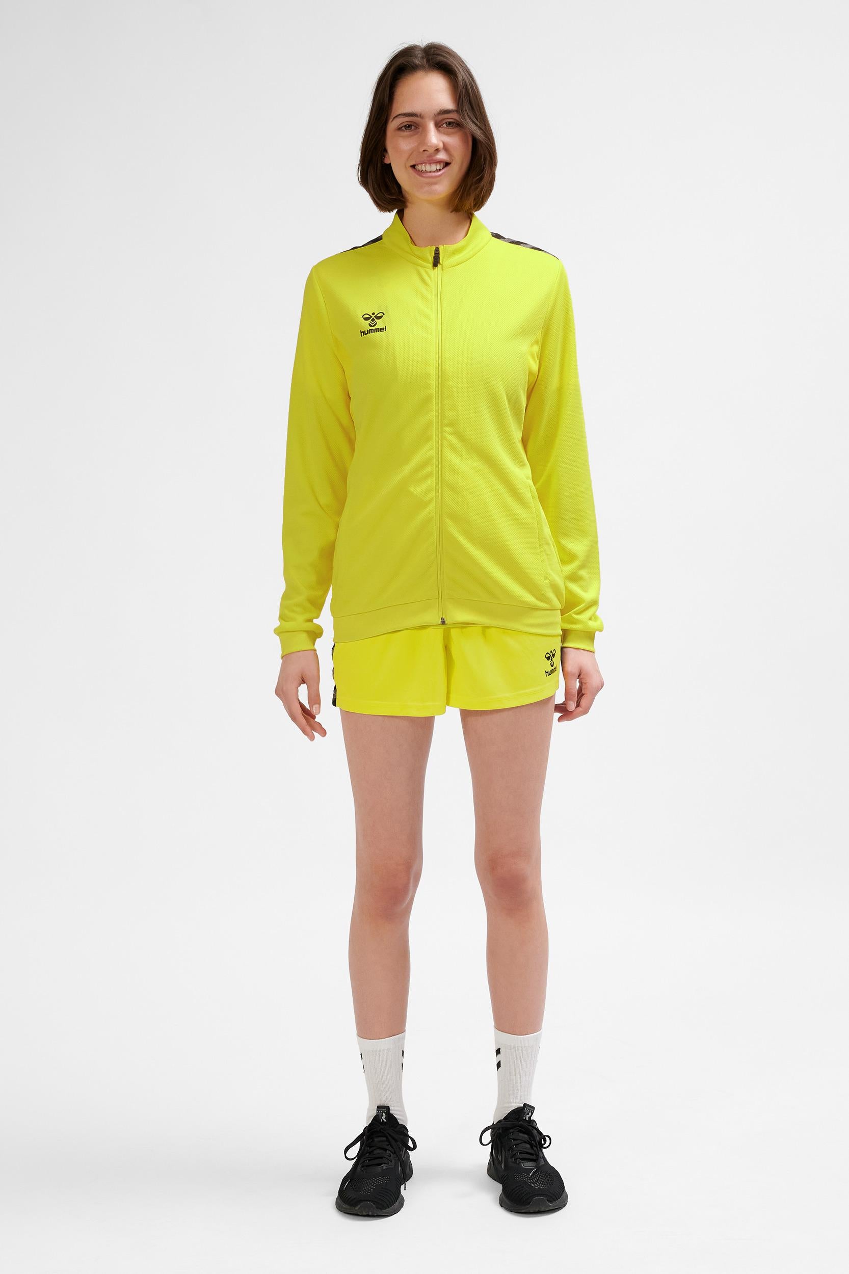 HUMMEL - Hmlauthentic Pl Zip Jacket Woman - Blazing Yellow