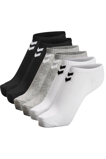 HUMMEL - Hmlchevron 6-pack Ankle Socks - White/black/grey