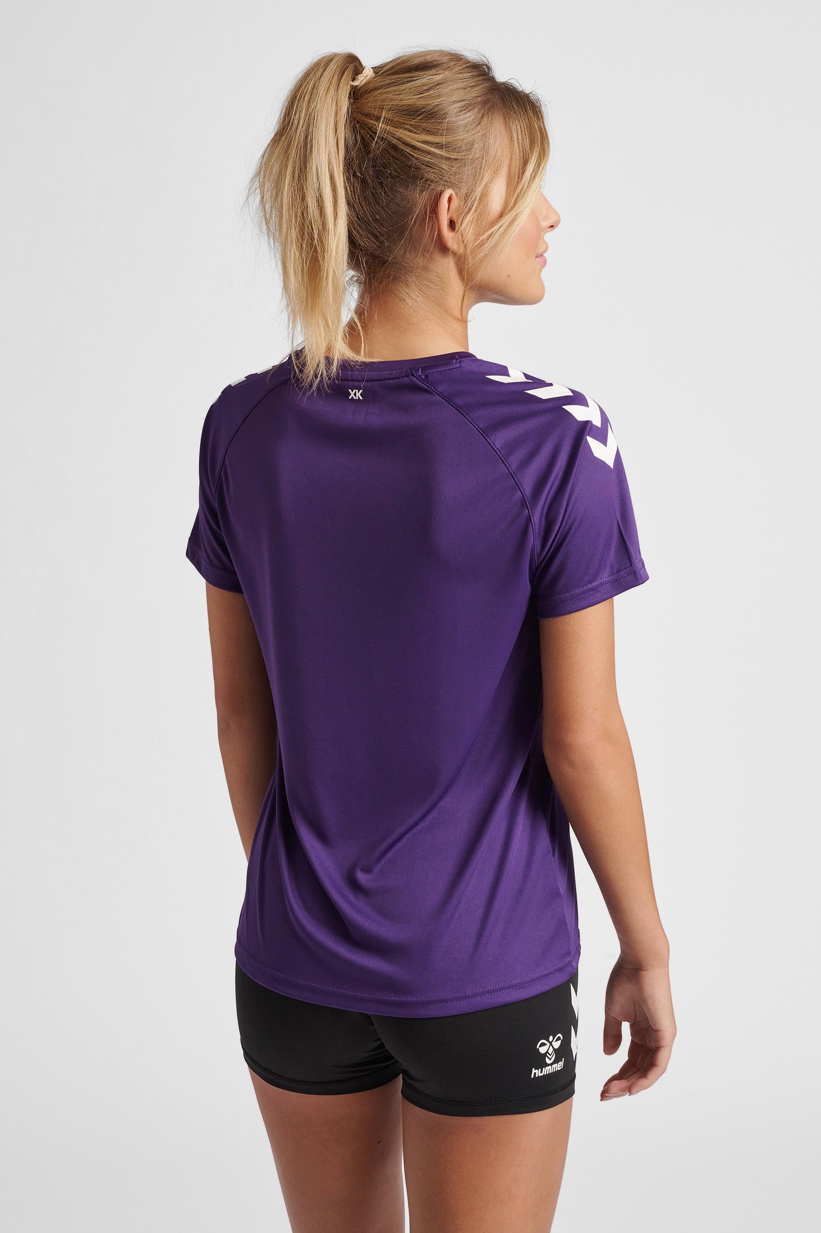 HUMMEL - Hmlcore Xk Core Poly Tee  S/s Woman - Acai/white