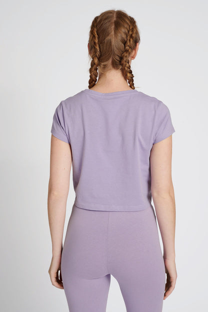 HUMMEL - Hmllegacy Woman Cropped T-shirt - Heirloom Lilac