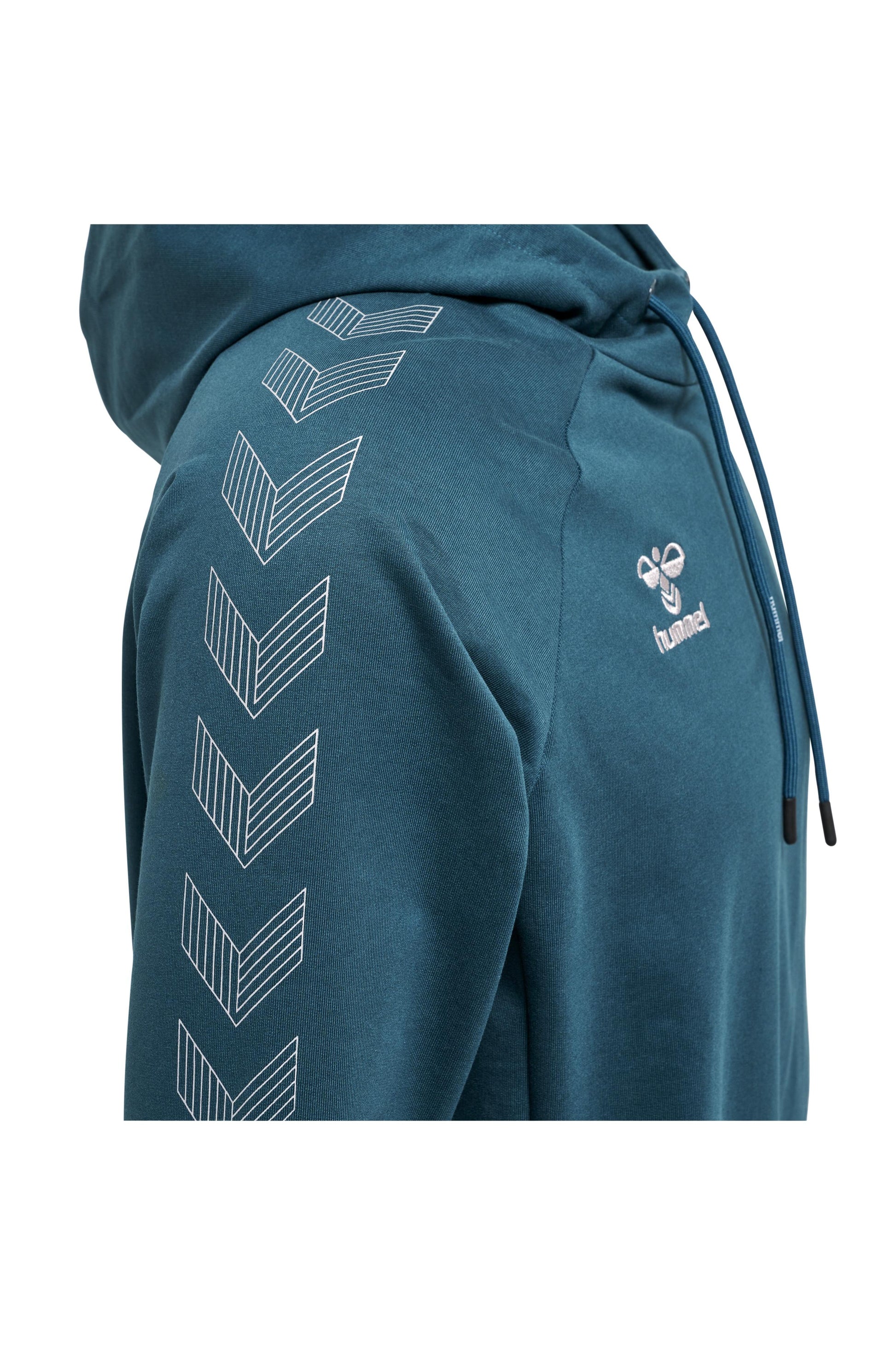 HUMMEL - Hmlmove Grid Cotton Hoodie - Deep Teal