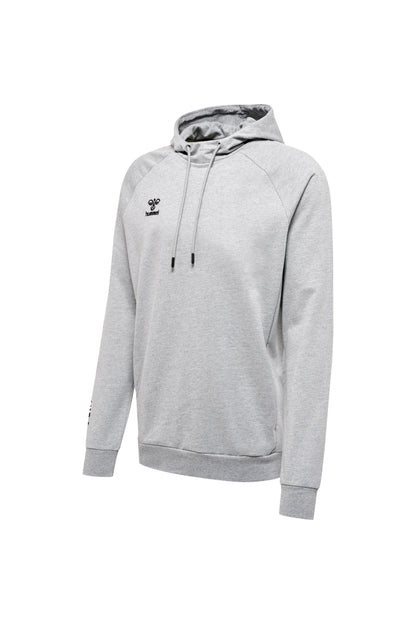 HUMMEL - Hmlmove Grid Cotton Hoodie - Grey Melange