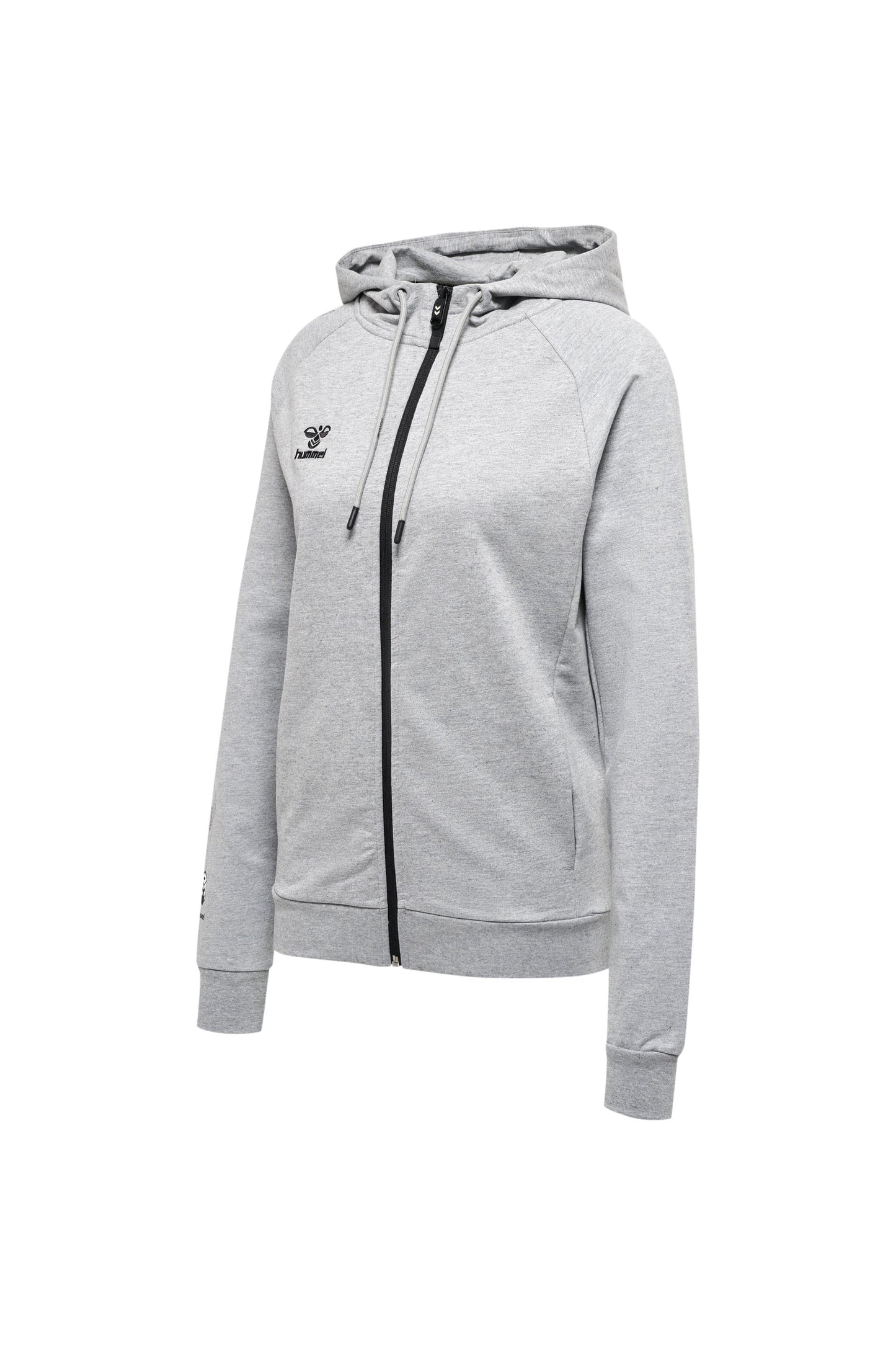 HUMMEL - Hmlmove Grid Cotton Zip Hoodie Woma - Grey Melange