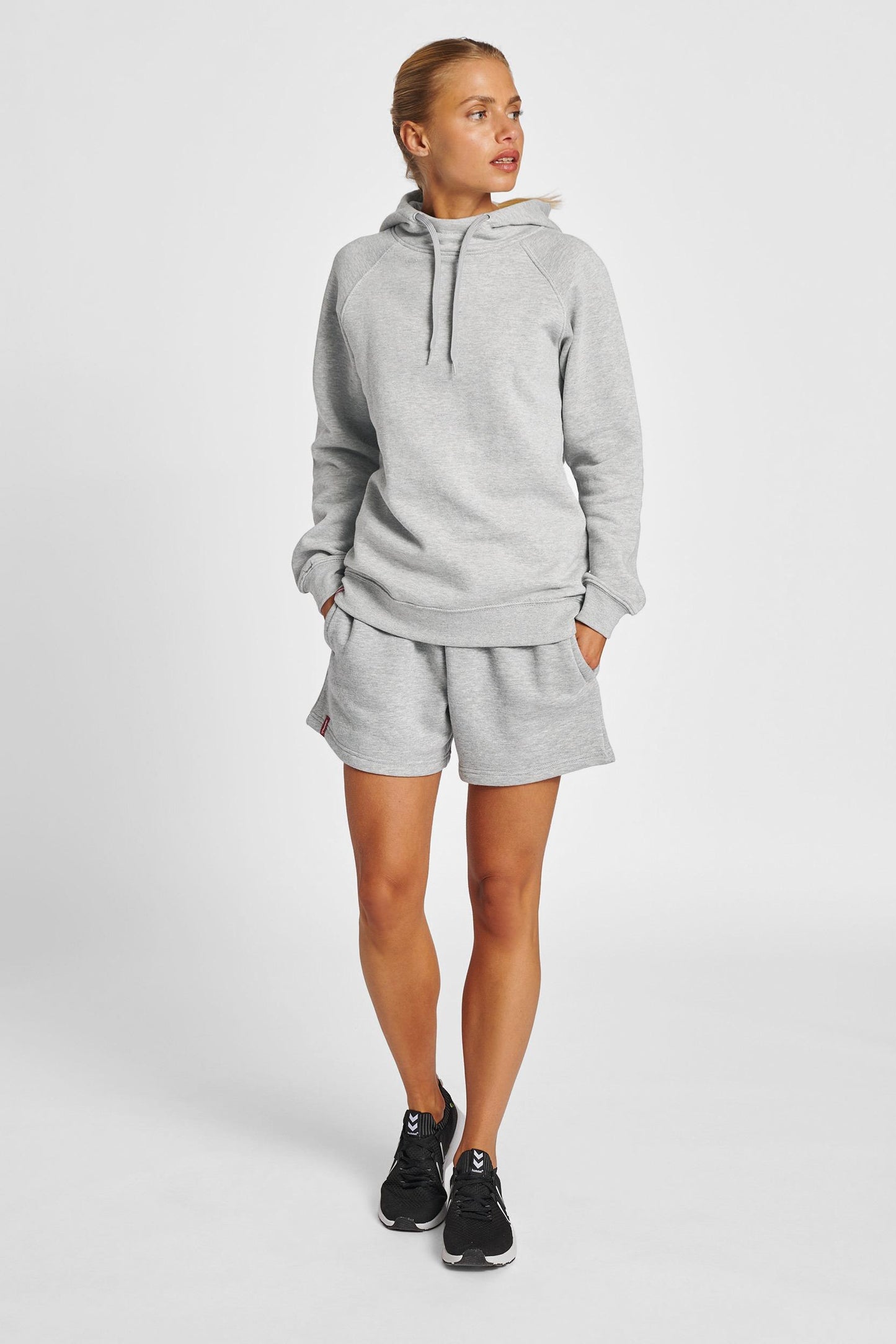 HUMMEL - Hmlred Heavy Hoodie Woman - Grey Melange