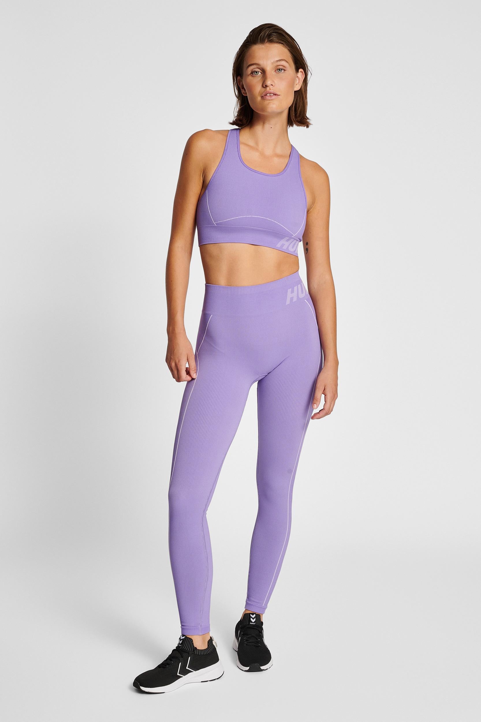 HUMMEL - Hmlte Christel Seamless Mw Tights - Paisley Purple/lavender Melang