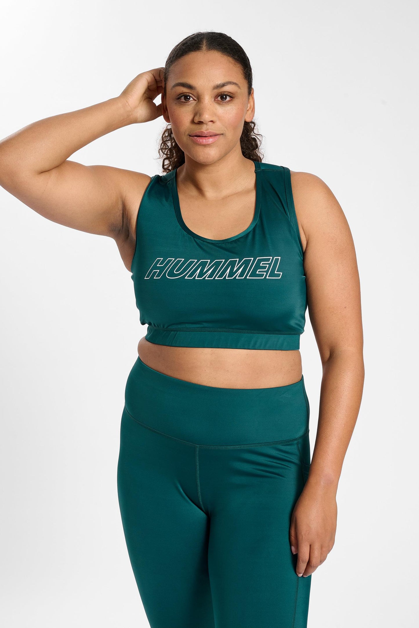 HUMMEL - Hmlte Curvy Sports Bra Plus - Deep Teal