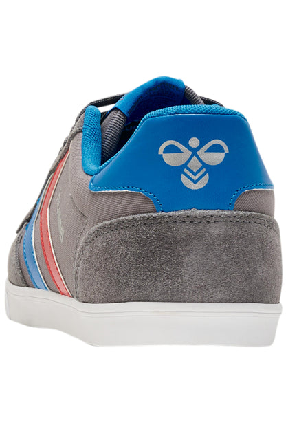 HUMMEL - Hummel Slimmer Stadil Low Shoes - Castlerock/ribbonred/bril Blue