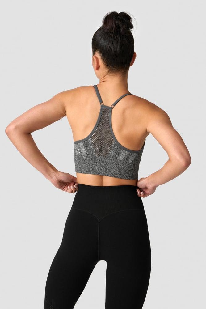 ICANIWILL - Queen Mesh Seamless Sports Bra - Grey Melange