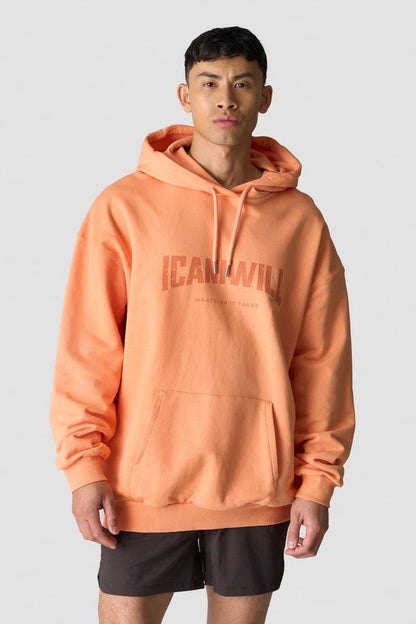 ICANIWILL - Revive Oversized Hoodie Print - Orange Peach