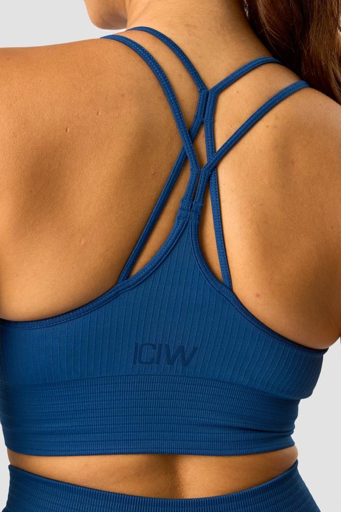 ICANIWILL - Ribbed Define Seamless Sports Bra - Dark Navy