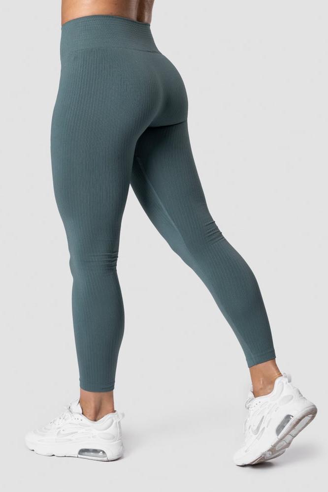 ICANIWILL - Ribbed Define Seamless Tights - Jungle Green