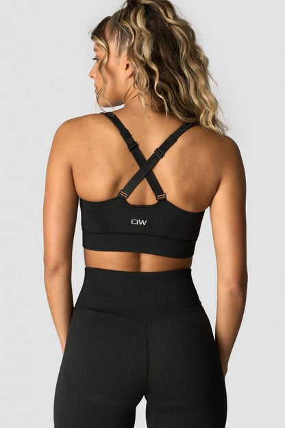 ICANIWILL - Soft seamless adjustable sports bra - Black