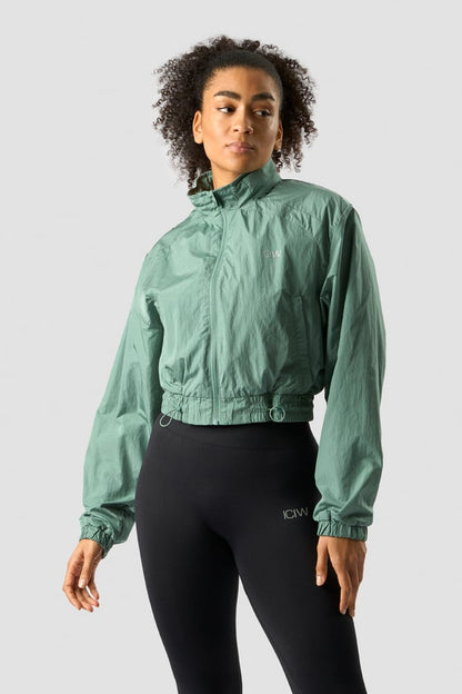 mercury cropped jacket aqua green