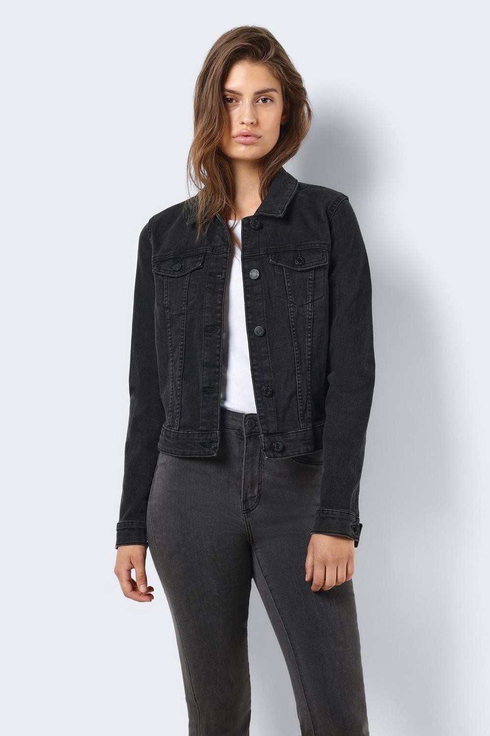 NOISY MAY - Debra L/s Black Denim Jacket - Black