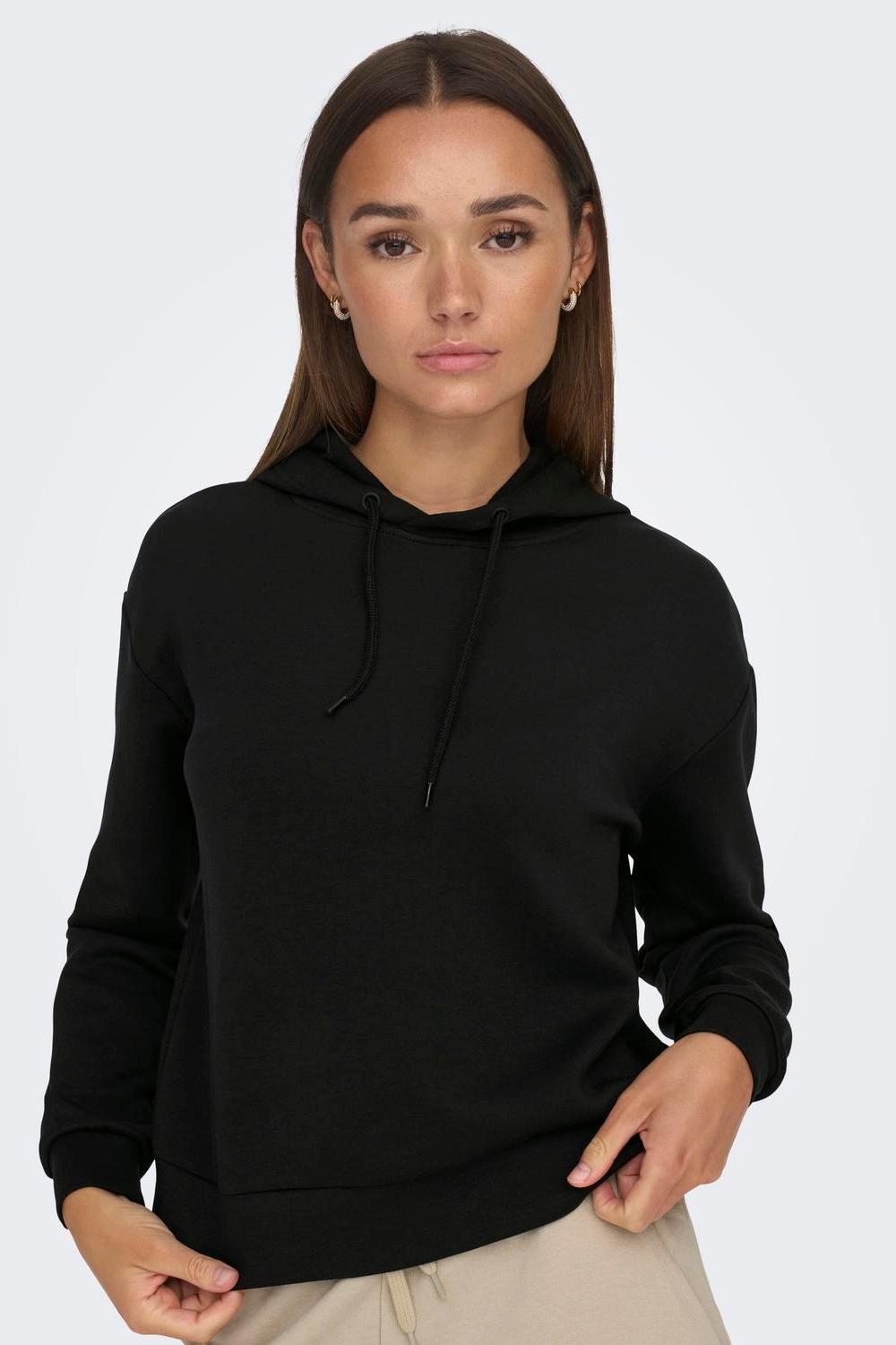 ONLYPLAY - Lounge Life Hood Ls Swt - Black