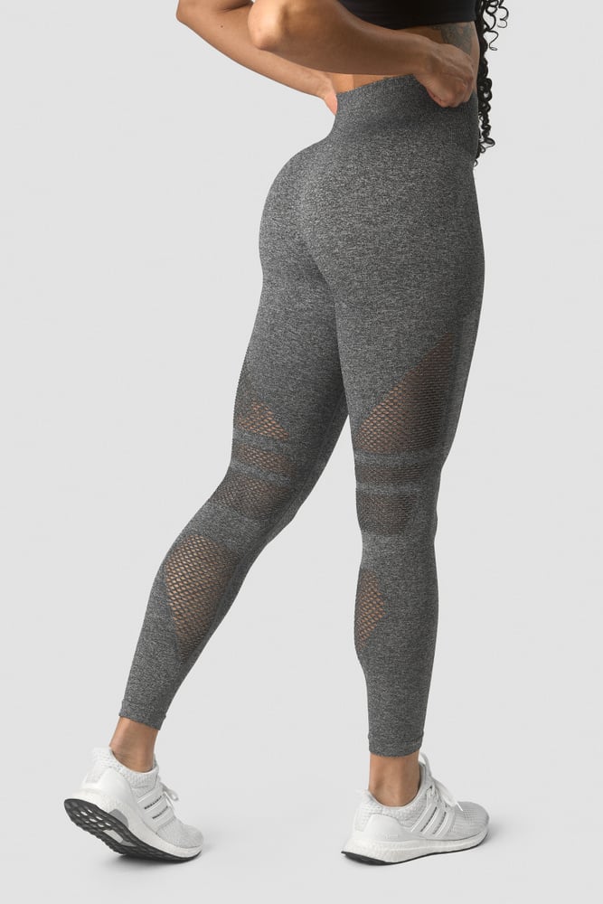 queen mesh seamless tights grey melange