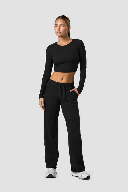 recharge cropped long sleeve wmn black