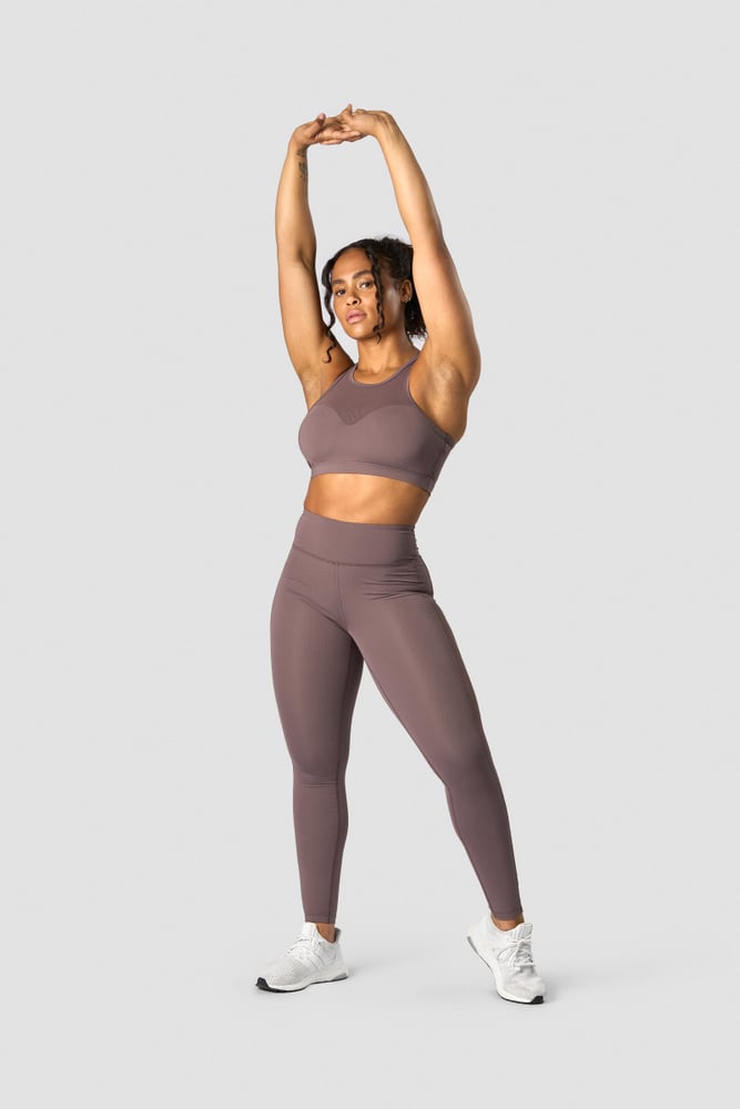 revive mesh sports bra dusty brown