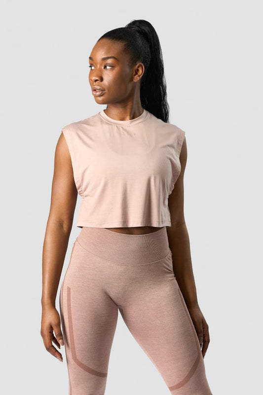 rush cropped tank top light mauve