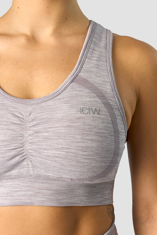 rush seamless sports bra lavender melange