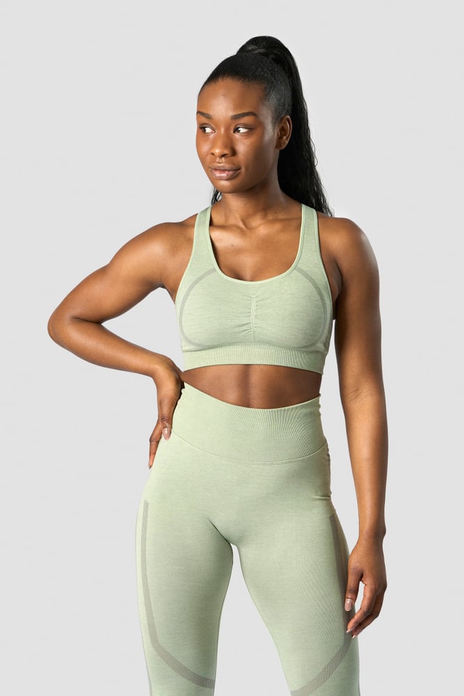 rush seamless sports bra sage green