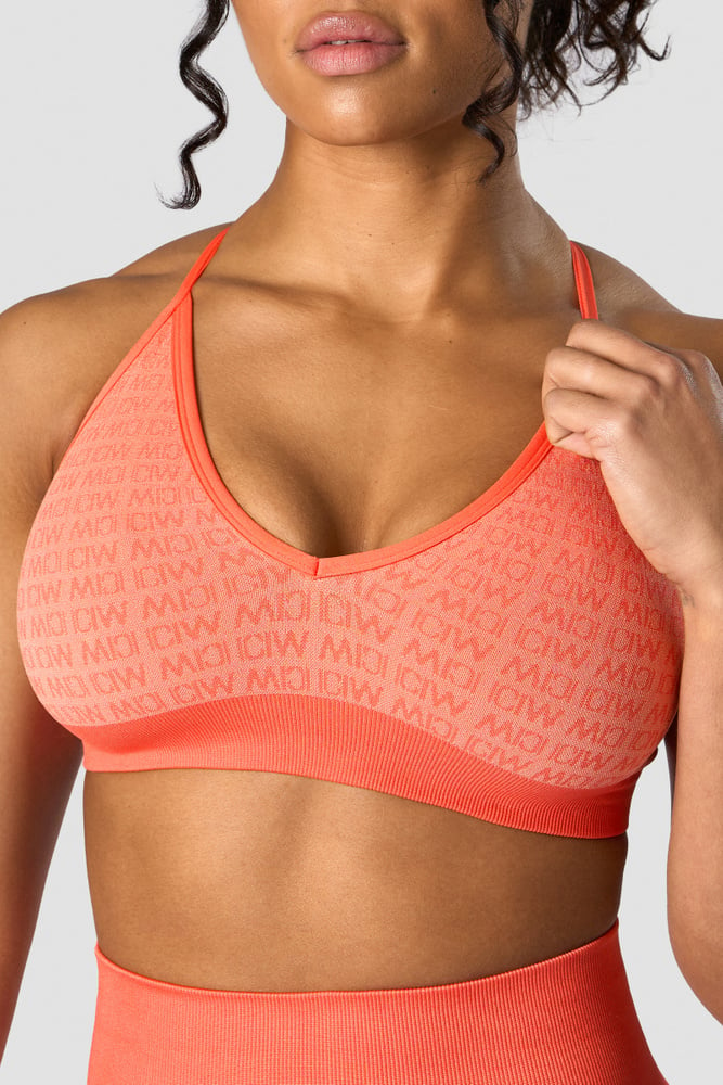 signature seamless sports bra peach