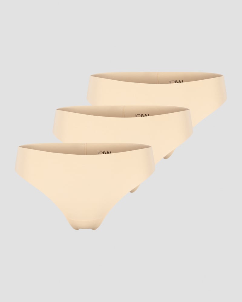 soft thong 3-pack beige