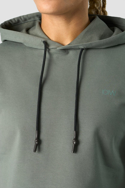 stride cropped hoodie wmn sea green