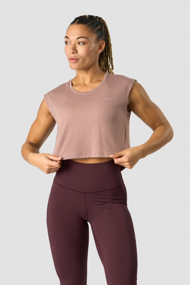 stride cropped tank wmn light mauve