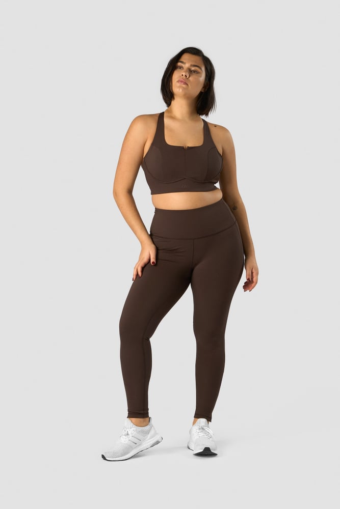 stride sports bra dark brown