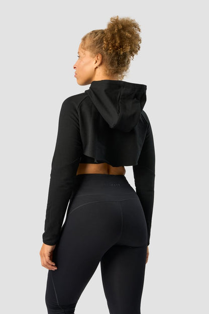 ultimate training cropped hoodie black