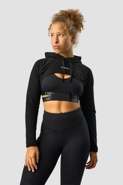 ultimate training cropped hoodie black