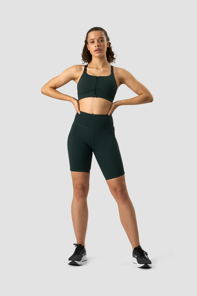 ultimate training logo biker shorts deep green