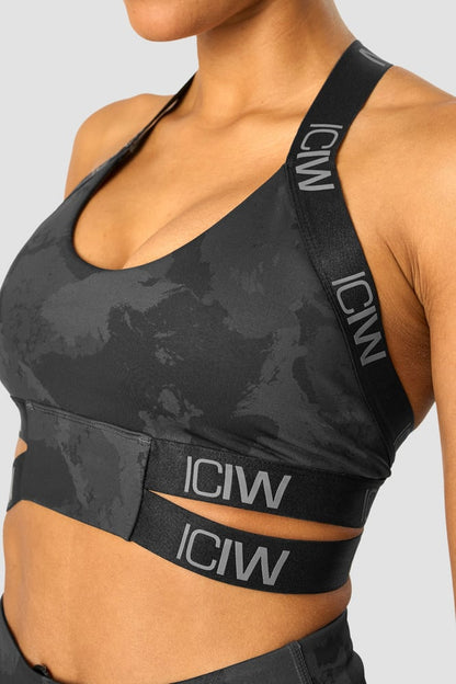 ultimate training sports bra black camo