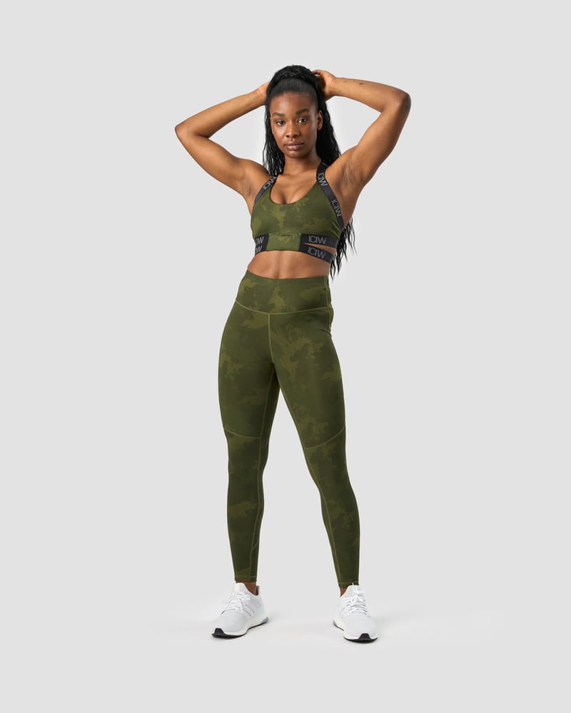 ultimate training tights wmn green camo